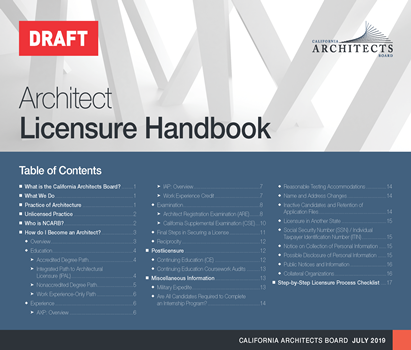 Architect Licensure Handbook